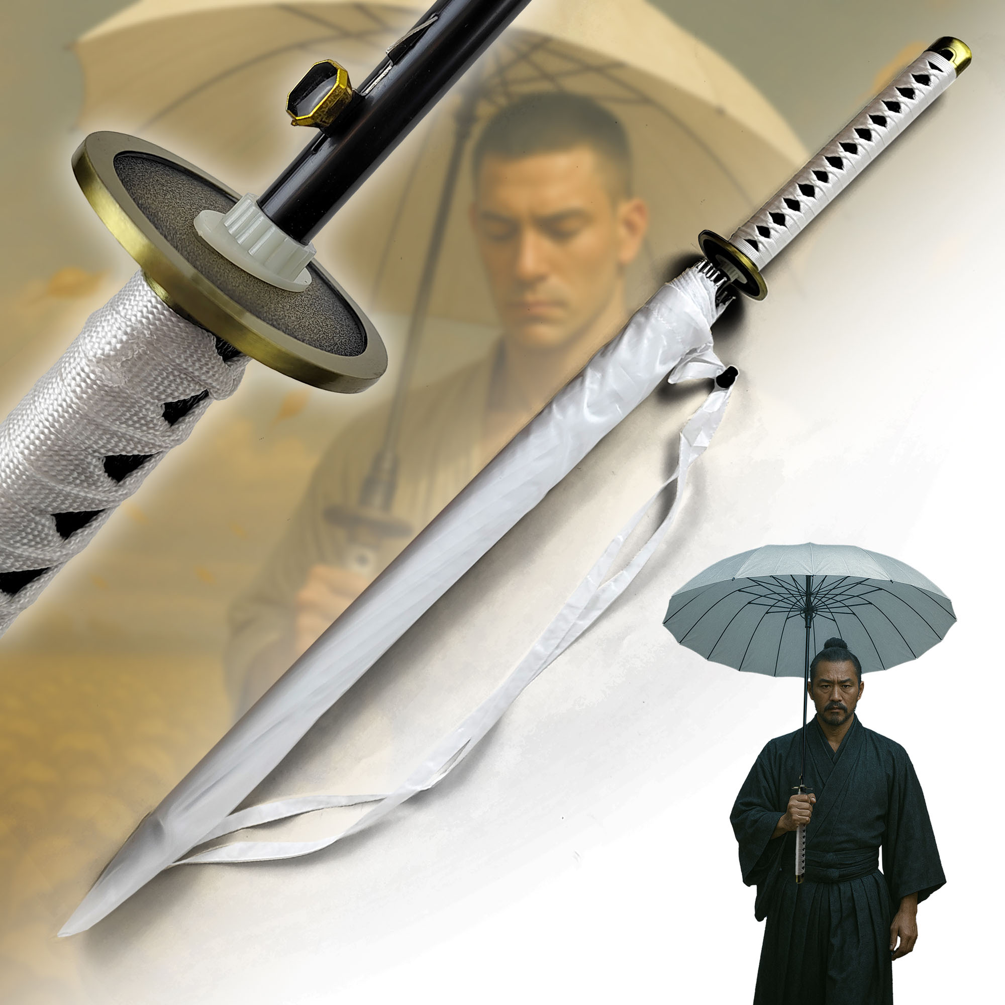 One Piece – Wado-Ichi-Monji Katana Regenschirm (16K Premium Version)